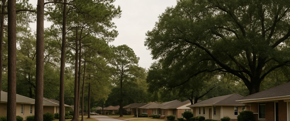 Residential street in Dothan, AL
