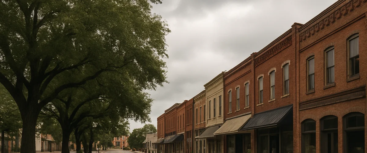 Small town Main Street in Ozark, AL